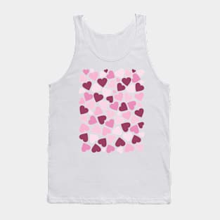 Pink Heart Pattern Tank Top